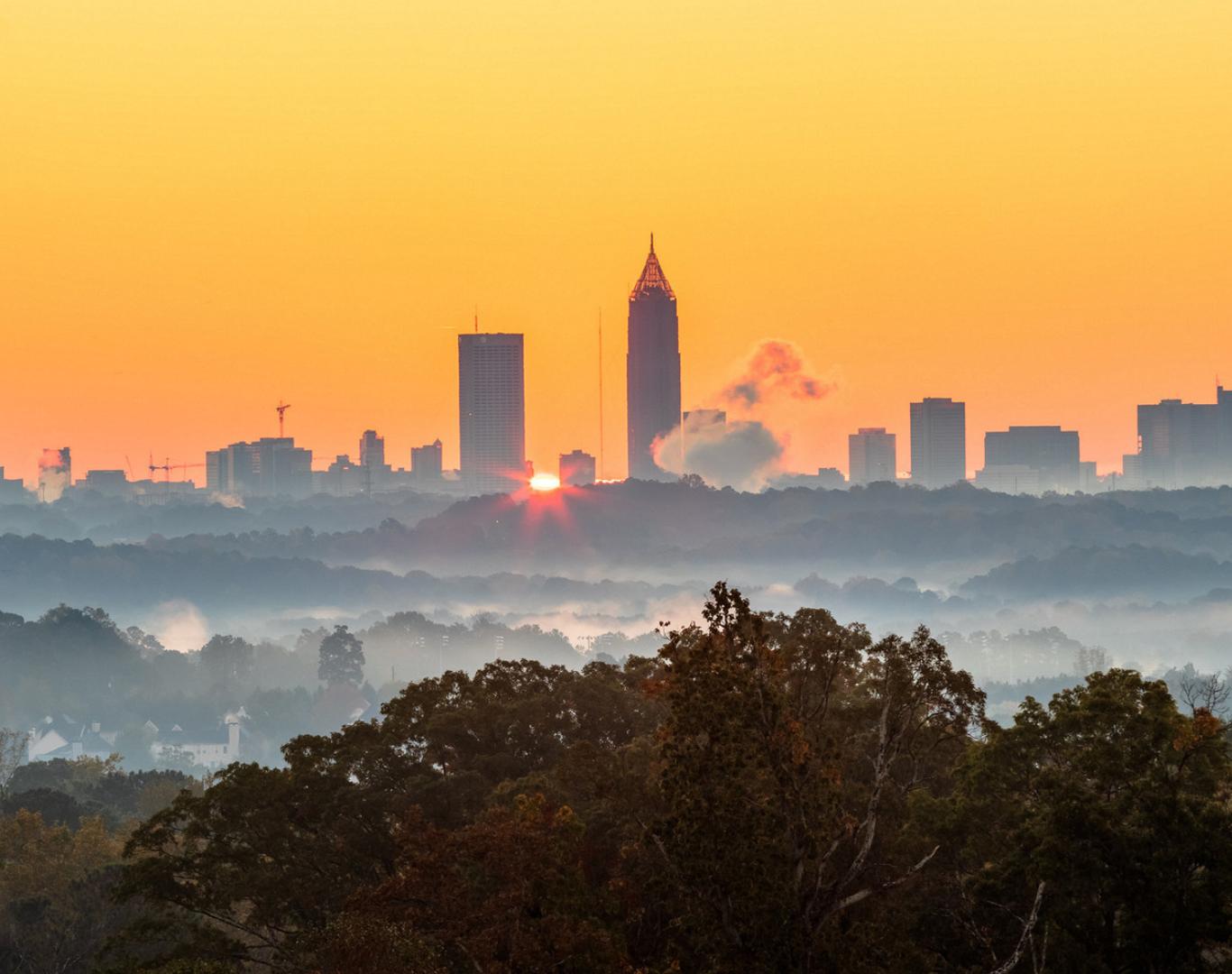 Early morning sunrise in Mableton, GA